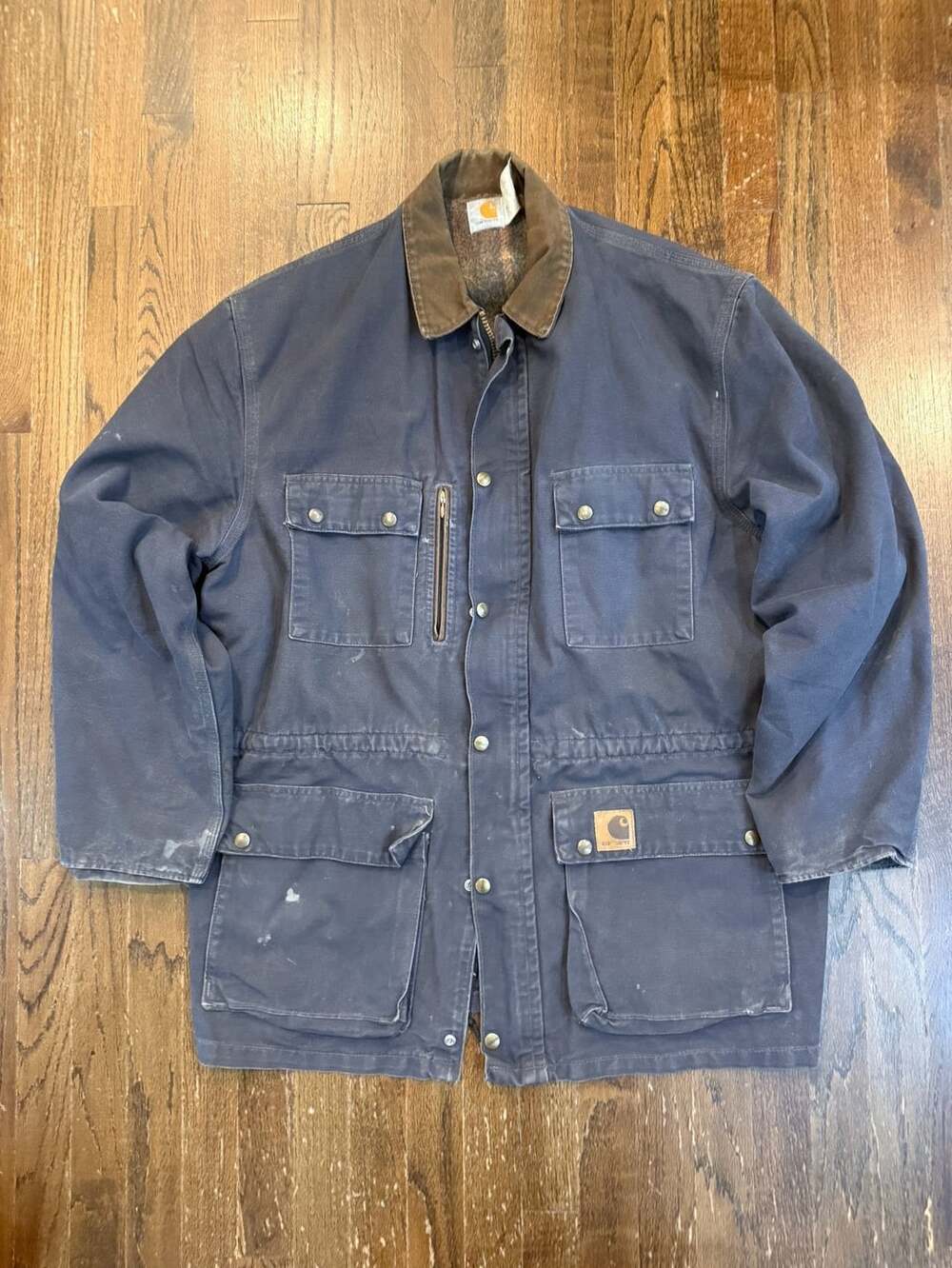 Carhartt PB 1317 Rare, vintage Washed Duck Trail Parka / Chore Coat Sz XL